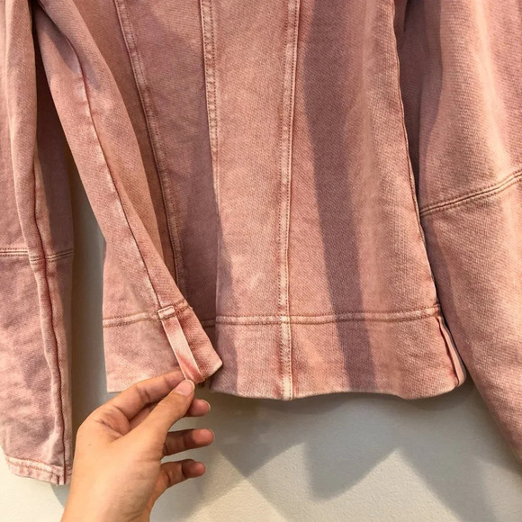 NEW Anthropologie Maeve Pink Structured Bohemian V Neck Tassle Sweatshirt XS NWT - Picture 10 of 10